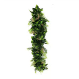 Artificial Hanging Plants: Artificial Extendable Hanging Flowering Cedar Vine UV Resistant 55cm