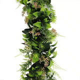 Artificial Hanging Plants: Artificial Extendable Hanging Flowering Cedar Vine UV Resistant 55cm