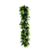Artificial Hanging Plants: Artificial Extendable Hanging Flowering White Eucalyptus Vine UV Resistant 55cm
