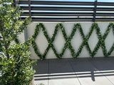 Artificial Hanging Plants: Artificial Extendable Hanging Flowering White Eucalyptus Vine UV Resistant 55cm