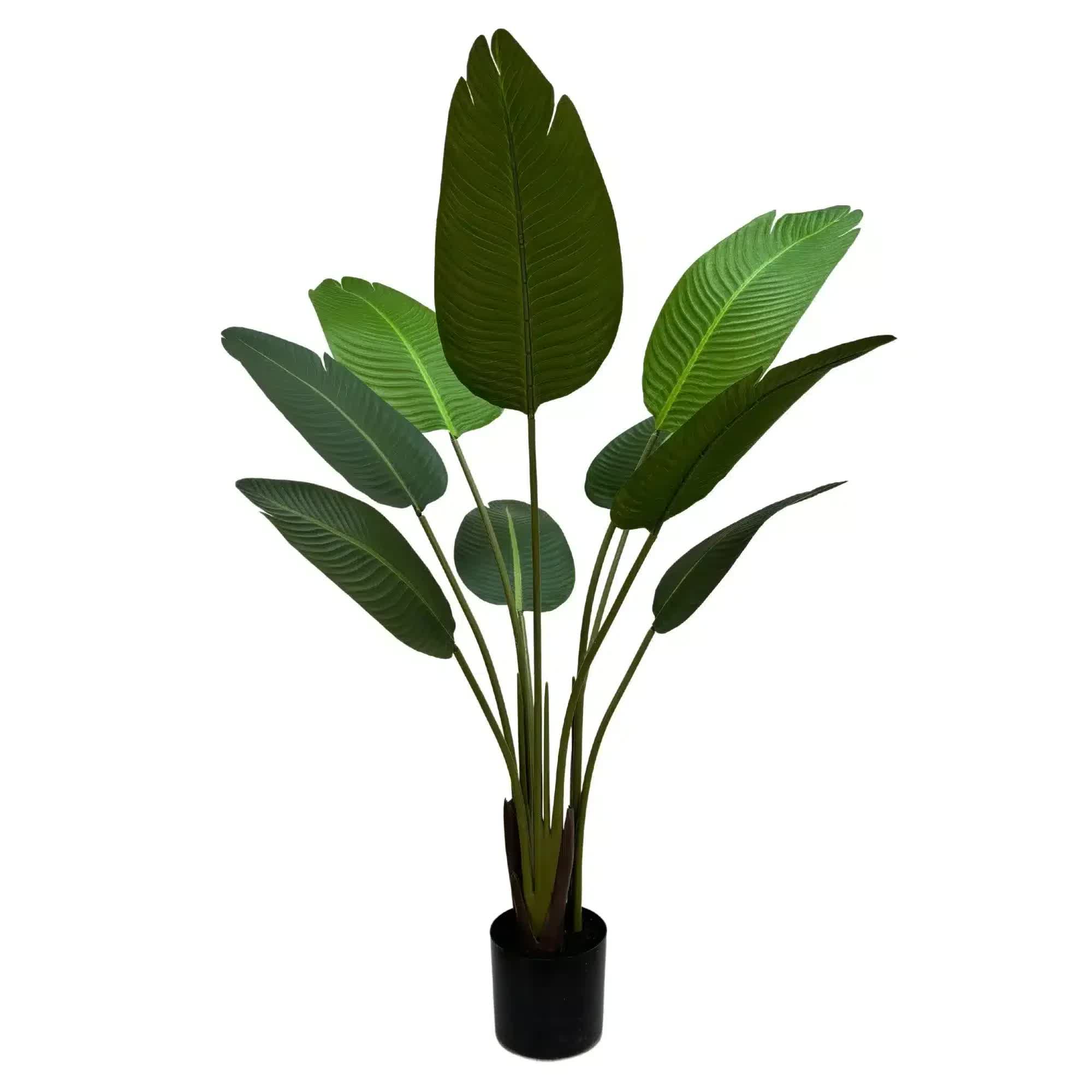 Artificial Trees: Grand Artificial Potted Travellers Palm (Banana Palm Tree) 120cm