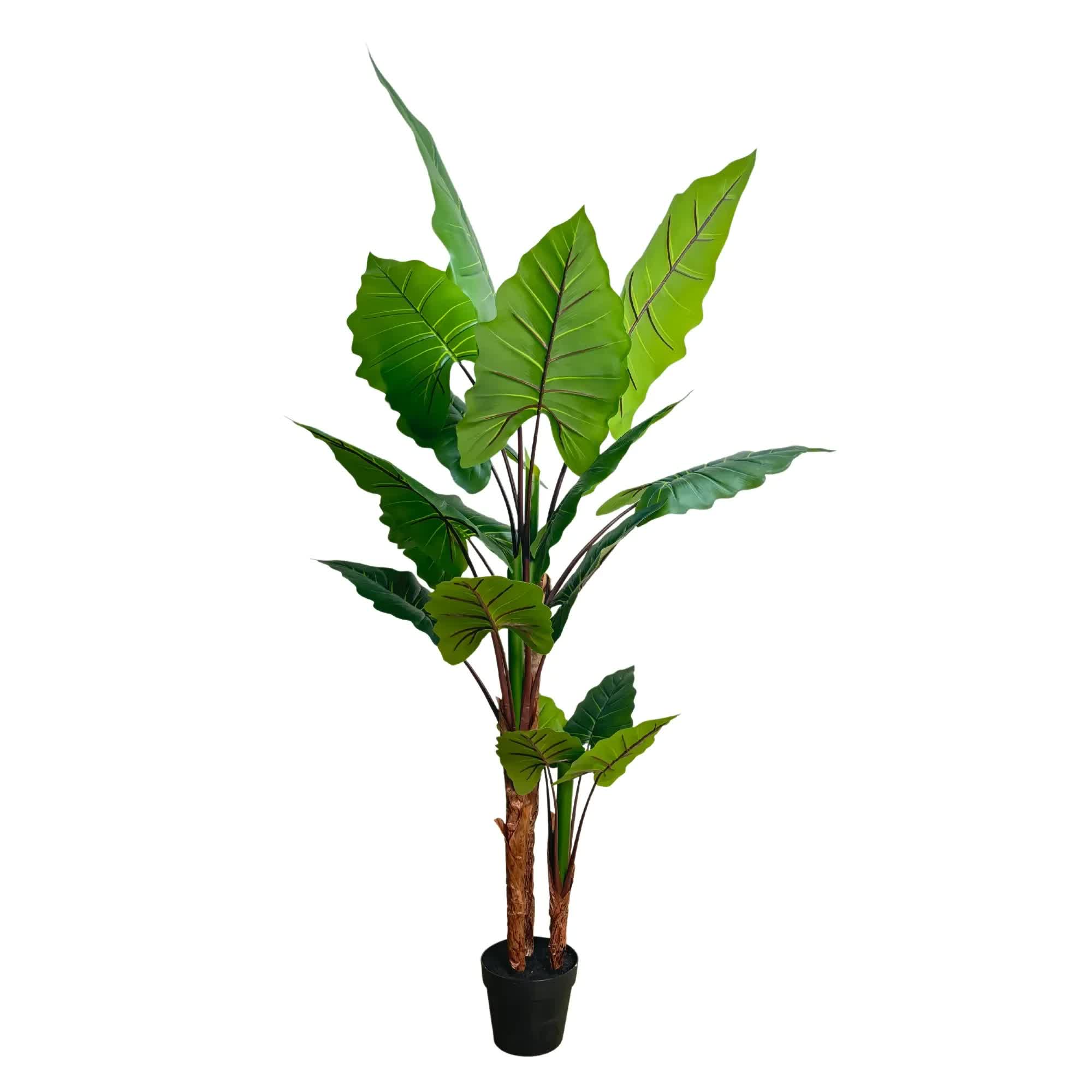 Artificial Trees: Nearly Natural Artificial Taro Elephant Ear Palm 170cm