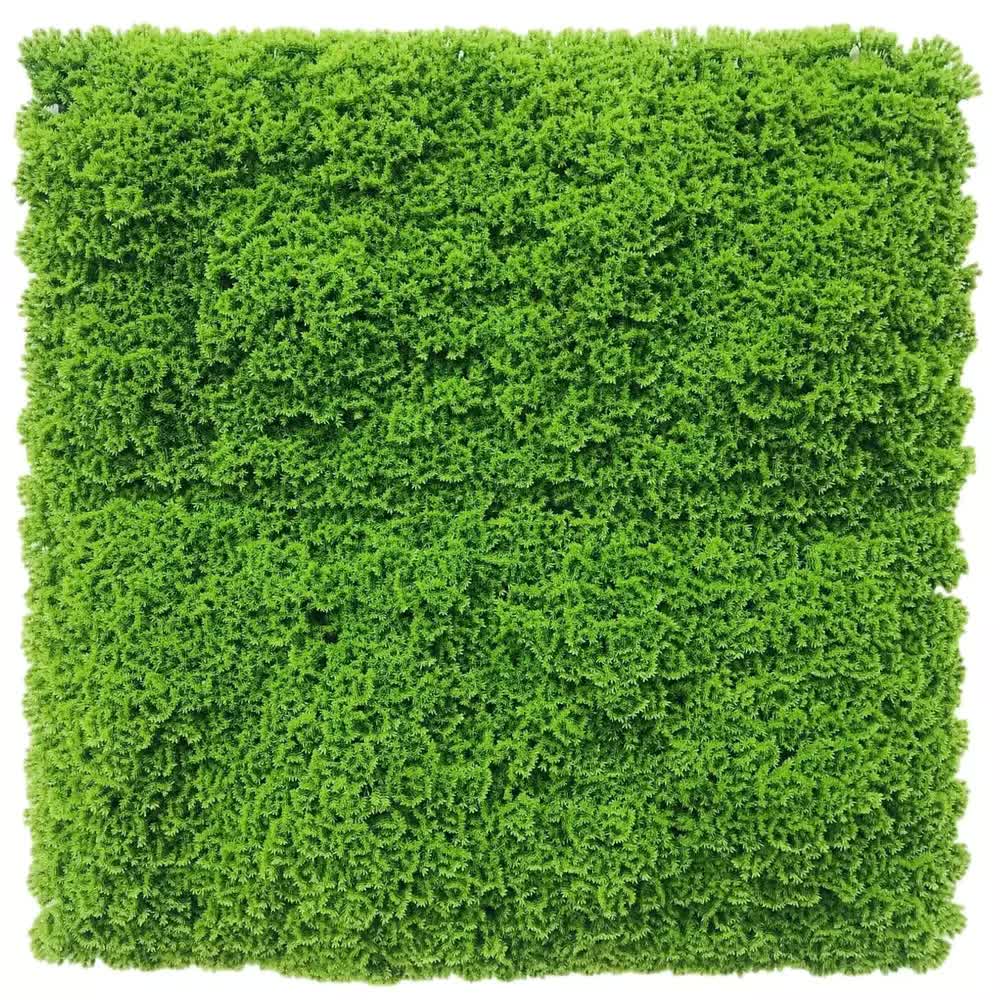 Artificial Hanging Plants: Fresh Natural Green Artificial Moss / Green Wall UV Resistant Sample
