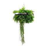 Umbrellas & Sunshades: Silver Framed Roof Hanging Disc With Draping Life-Like Plants UV Resistant 40cm