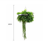 Umbrellas & Sunshades: Silver Framed Roof Hanging Disc With Draping Life-Like Plants UV Resistant 40cm