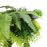 Umbrellas & Sunshades: Silver Framed Roof Hanging Disc With Draping Life-Like Plants UV Resistant 40cm