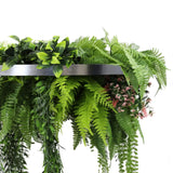 Umbrellas & Sunshades: Silver Framed Roof Hanging Disc with Draping Life-Like Plants UV Resistant 60cm