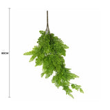 Artificial Hanging Plants: Hanging Native Green Dense Maiden Hair Fern Bush UV Resistant 80cm