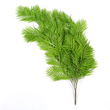 Artificial Hanging Plants: Hanging Fresh Green Bamboo Leaf Fern UV Resistant 80cm