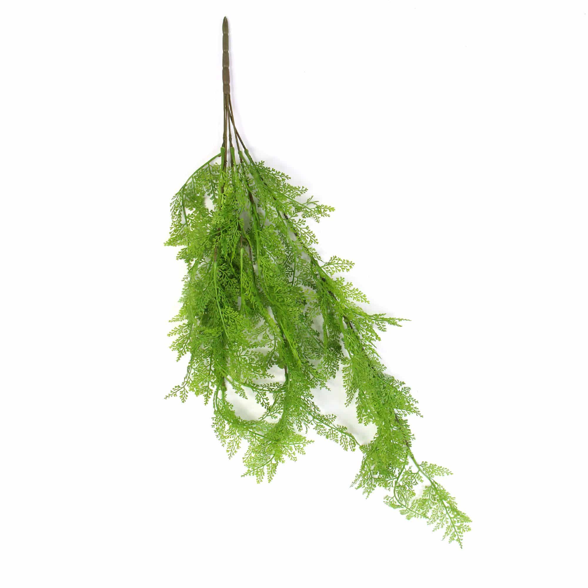 Artificial Hanging Plants: 80cm Hanging Fresh Green Dense Maiden Hair Fern Bush UV Resistant