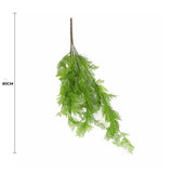 Artificial Hanging Plants: 80cm Hanging Fresh Green Dense Maiden Hair Fern Bush UV Resistant