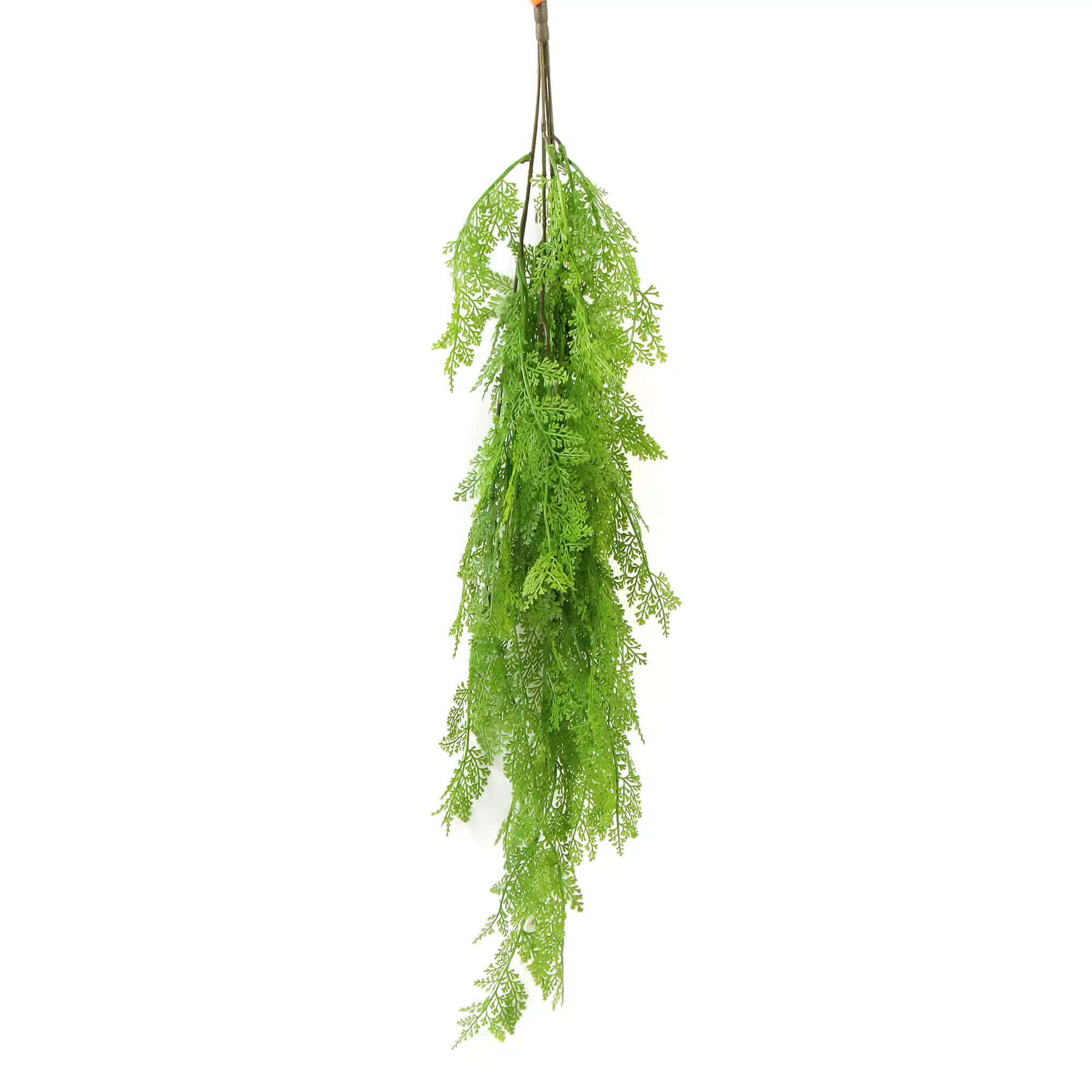 Artificial Hanging Plants: 80cm Hanging Fresh Green Dense Maiden Hair Fern Bush UV Resistant