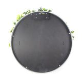 Artificial Wall Plants: Slimline Flowering White Artificial Green Wall Disc UV Resistant 100cm (Black Frame)