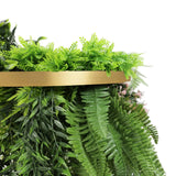 Artificial Hanging Plants: Premium Hanging Artificial Plant Arrangement with Gold Frame 40cm UV Resistant