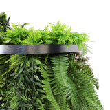Artificial Hanging Plants: Premium Hanging Artificial Plant Arrangement with Silver Frame 40cm UV Resistant