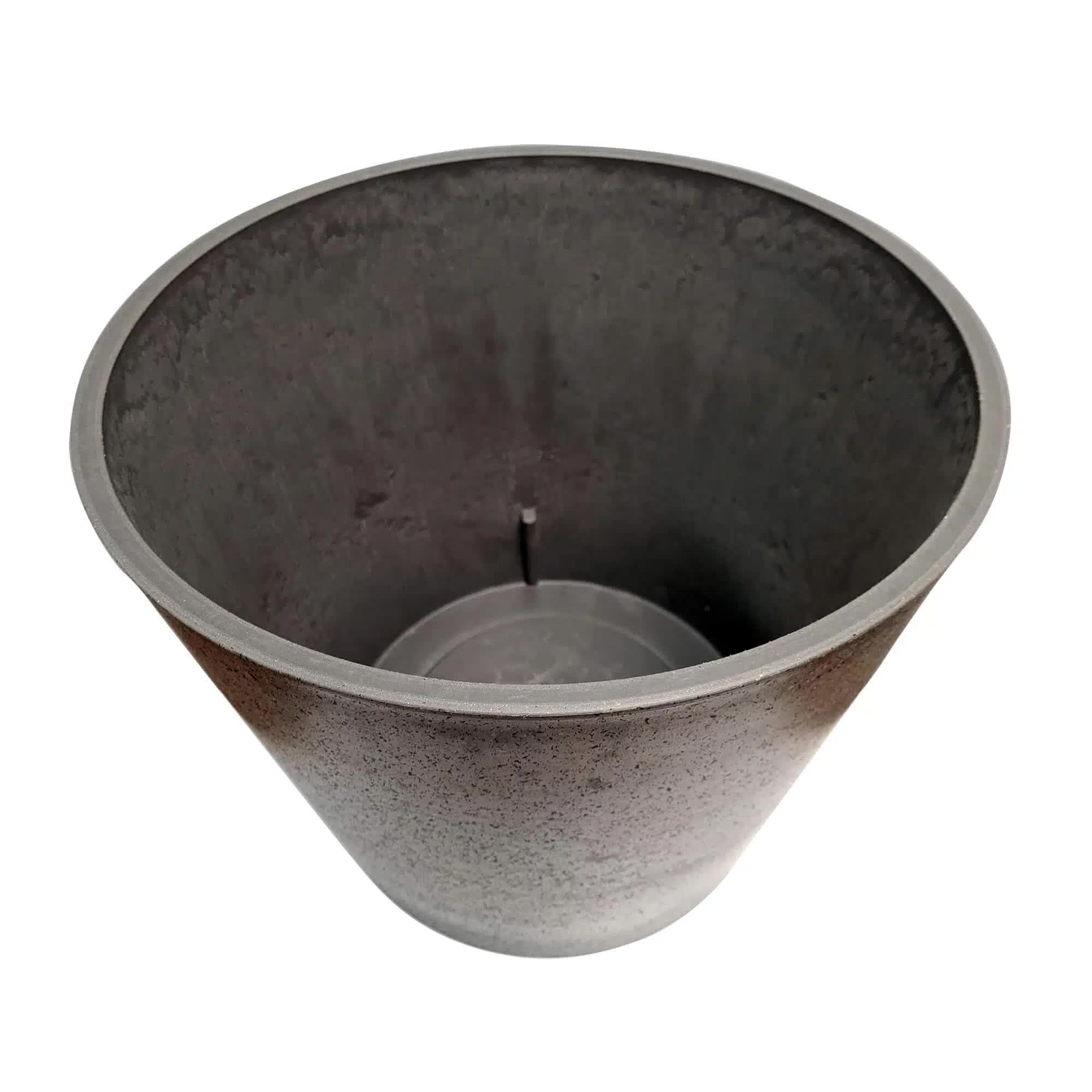 Outdoor Play Equipment: Imitation Stone Grey Pot 40cm