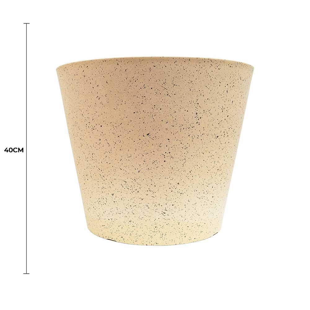 Wellness Accessories: Imitation Stone (White / Cream) Pot 40cm