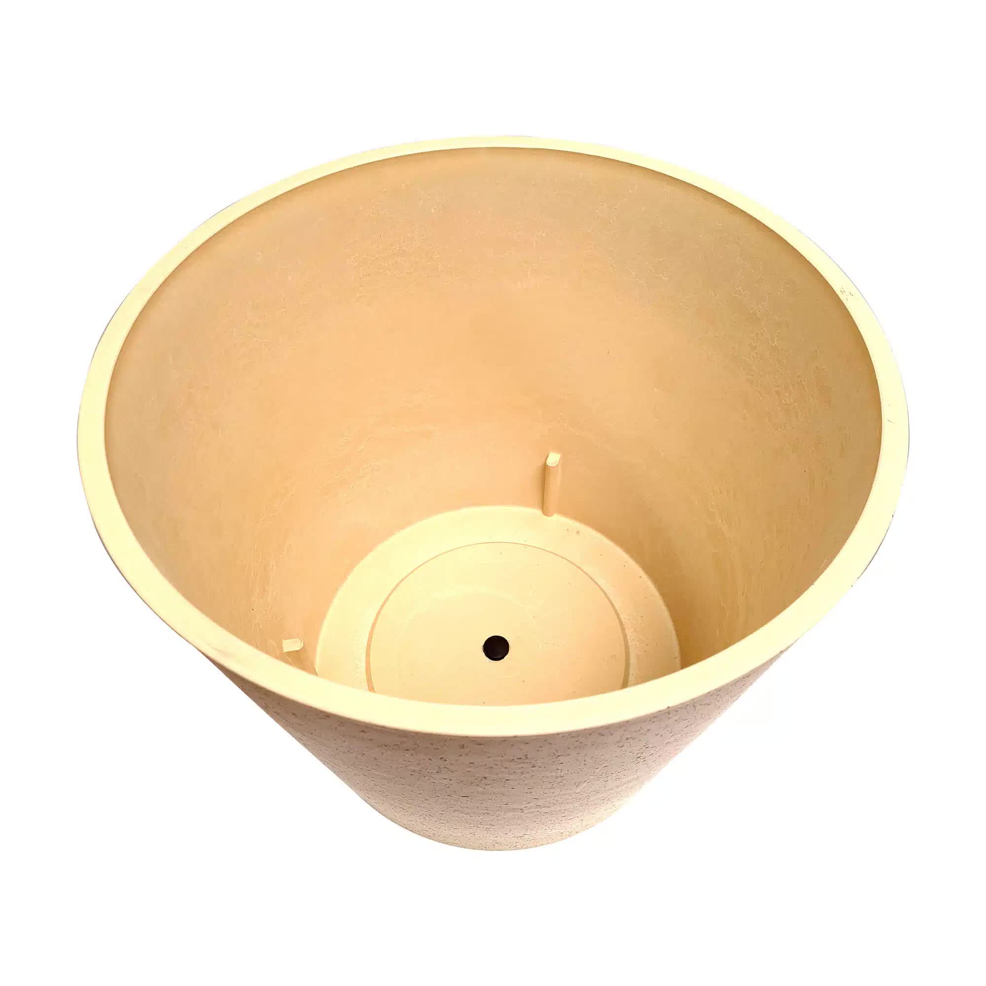 Wellness Accessories: Imitation Stone (White / Cream) Pot 40cm