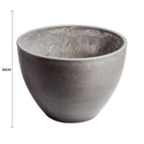 Fire Pits: Polished Grey Planter Bowl 30cm