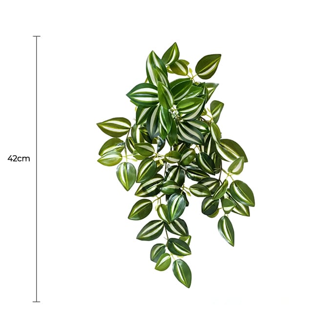 Artificial Hanging Plants: Artificial Hanging / Draping Tradescantia Zebrina 42cm