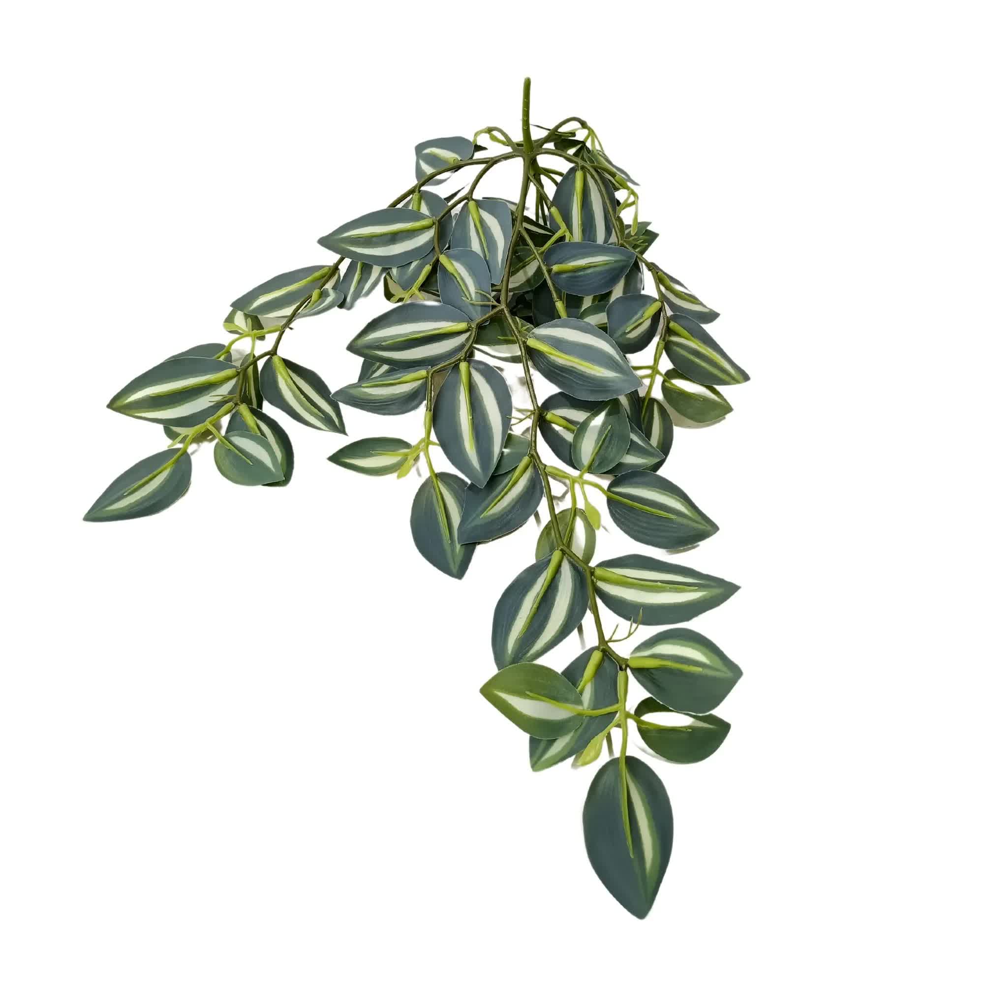 Artificial Hanging Plants: Artificial Hanging / Draping Tradescantia Zebrina 42cm