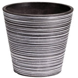 Wellness Accessories: Black and White Engraved Pot 17cm