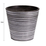 Wellness Accessories: Black and White Engraved Pot 17cm