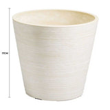 Other Wedding Decorations: Cream and White Engraved Pot 17cm