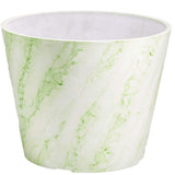 Oven Mitts & Pot Holders: Green & White Imitation Marble Pot 25cm
