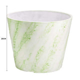 Oven Mitts & Pot Holders: Green & White Imitation Marble Pot 25cm