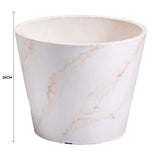 Outdoor Play Equipment: Red & White Imitation Marble Pot 25cm
