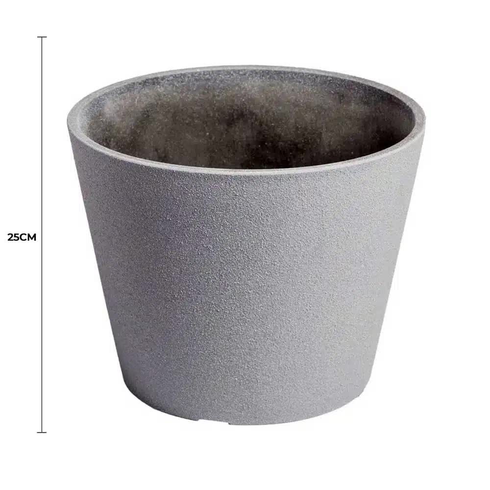Pots, Planters & Accessories: Rendered Grey Planter Pot 25cm