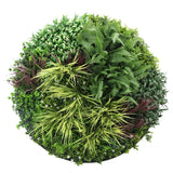 Artificial Trees: Slimline Artificial Green Wall Disc Art 100cm Grassy Fern UV Resistant (Black)