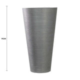 Garden Ornaments: Decorative Large Modern Grey Round Planter 71cm