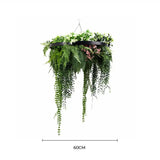 Audio Accessories: Black Artificial Hanging Green Wall Disc 60cm UV Resistant