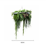 Audio Accessories: Silver Artificial Hanging Green Wall Disc 60cm UV Resistant