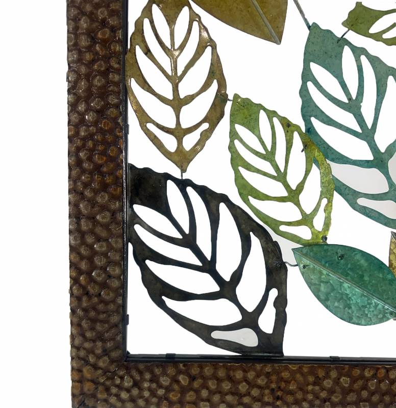 Beds & Bed Frames: Xlarge Leaves Metal Wall Art 152x102cm
