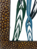 Wall Storage Racks: Xlarge Leaves Metal Wall Art 102x152cm