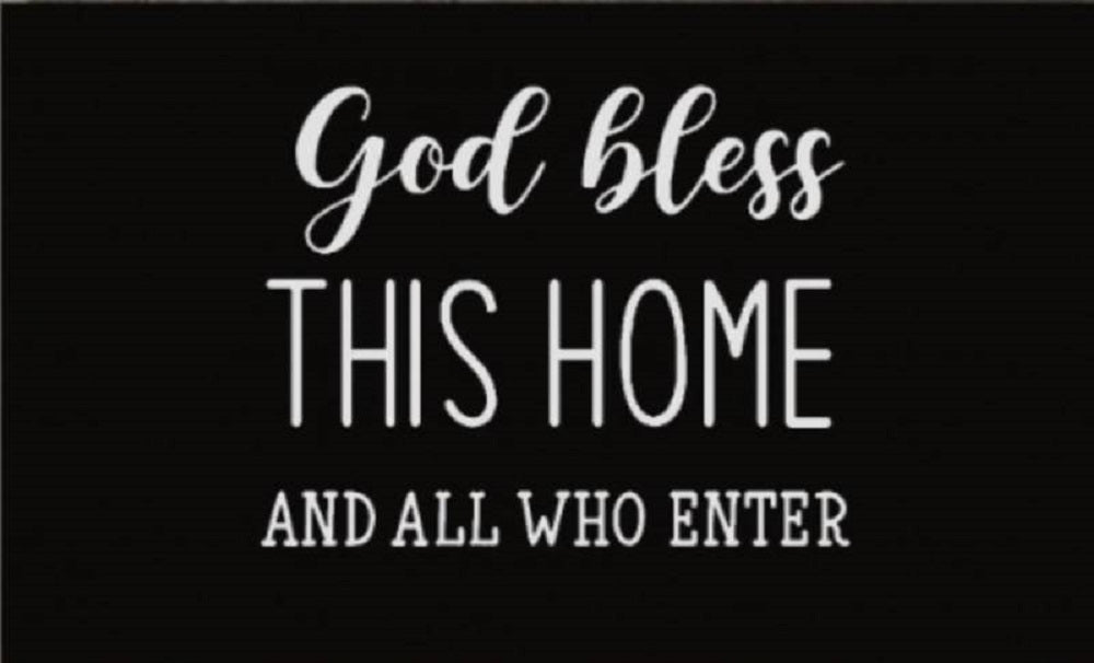 Door Mats: God Bless This Home Doormat Door Mat 60cm