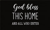 Door Mats: God Bless This Home Doormat Door Mat 60cm