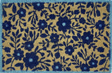 Wellness Accessories: Blue Floral Doormat Door Mat 60cm