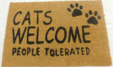 Cat Scratching Posts: Cats Welcome People Tolerated Doormat 60x40cm