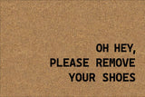 Women's Boots: Please Remove Your Shoes Doormat 60x40cm