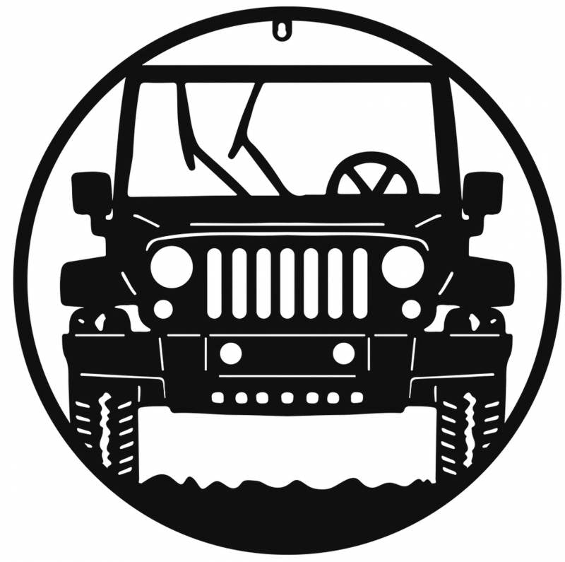 Automotive Repair & Speciality Tools: Round 4Wd Metal Wall Art 60cm