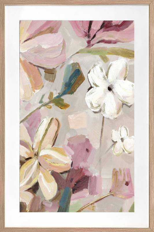 Posters, Paintings & Prints: Mimi Floral Artwork Framed W Glass Front 80x120cm