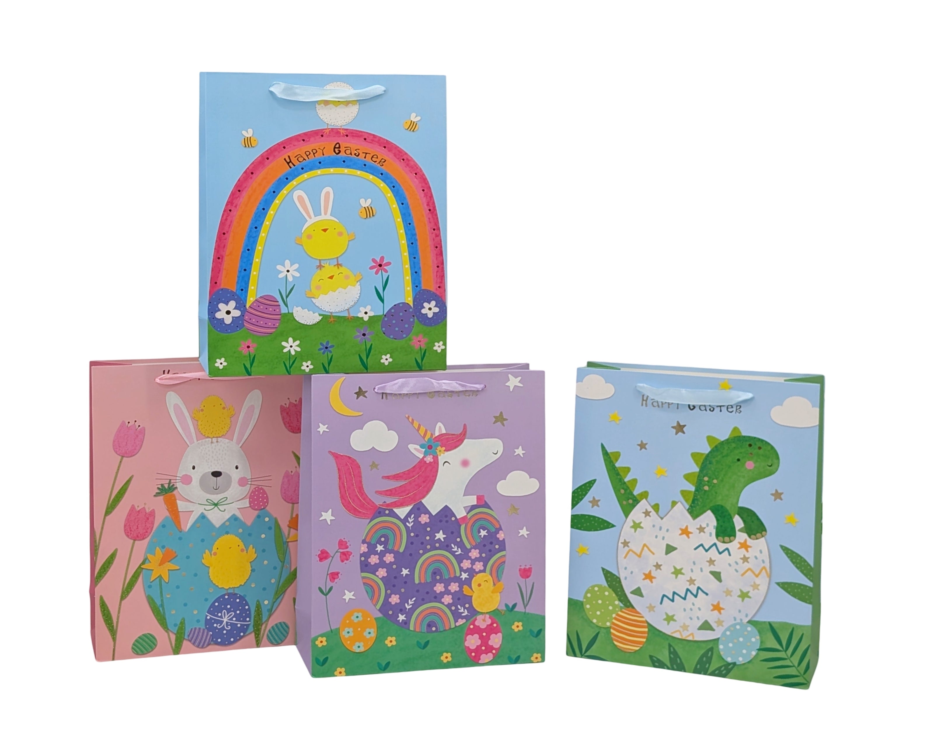 Toy Boxes: bulk 24 Easter Playmates Gift Bag Xlarge 4 Asst