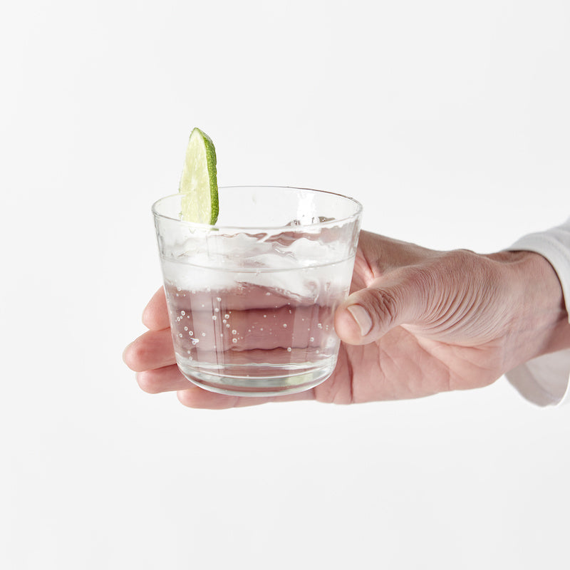 Disposable Cups: Glass Mini Tumbler Dimpled 220ml