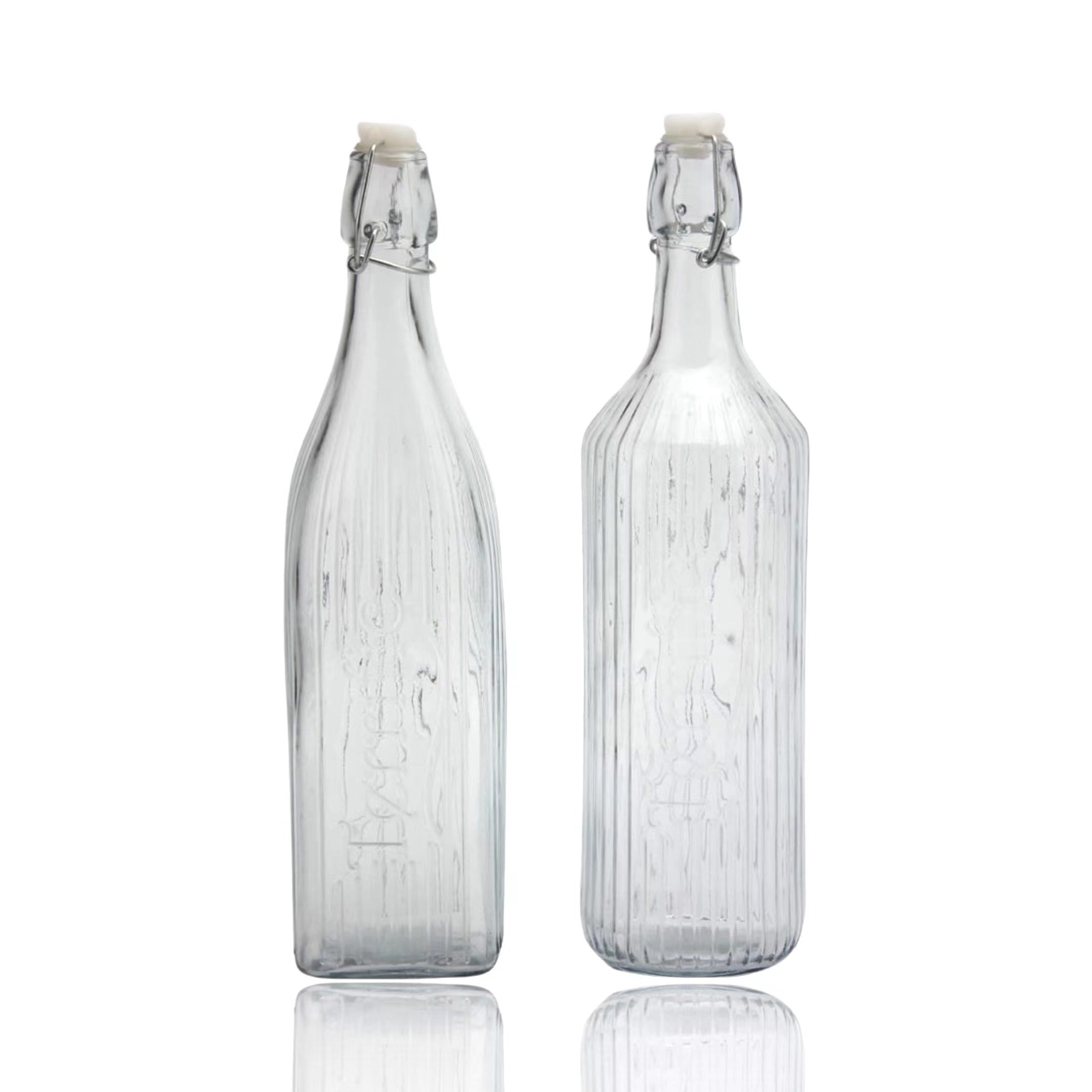 Kitchen & Bathroom DIY: bulk 12 Clear Water Bottle Clip Top 1Lt 2 Assorted