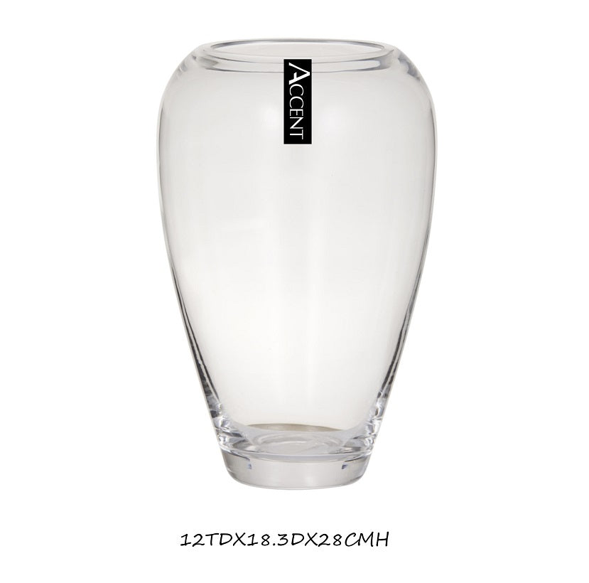 Artificial Flowers & Plants: bulk 4 Roselle Glass Vase 28cm