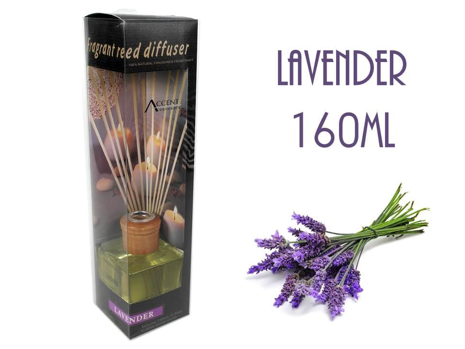 Massage Oils: bulk 12 Fragrant Oil Diffuser Lavender 160ml 12 Rattan Sticks